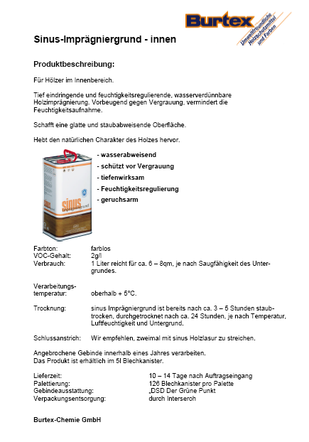 Sinus-Imprgniergrund